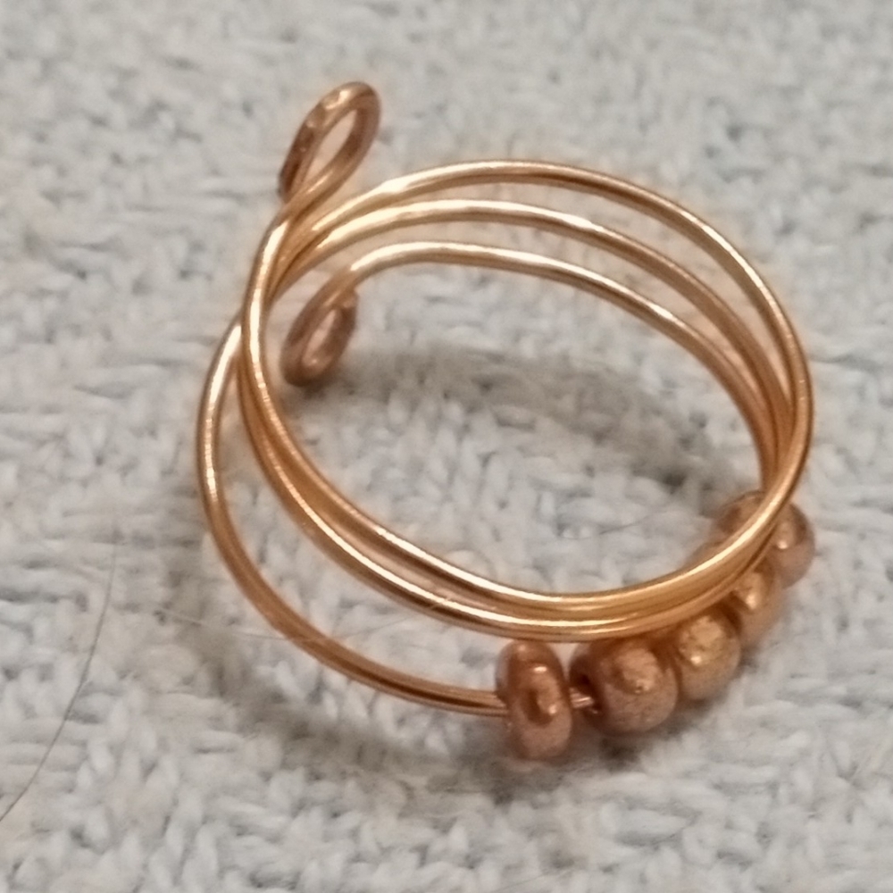 Handmade wire fidget rings